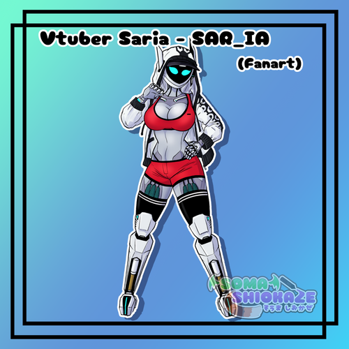 Vtuber Saria - SAR-IA Fanart Sticker Soma Shiokaze