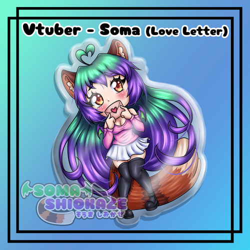 NEW Vtuber - Soma Love Letter Acrylic Pin Soma Shiokaze