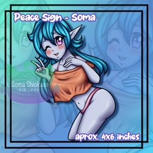 Load image into Gallery viewer, Peace Sign Soma Decal Soma Shiokaze

