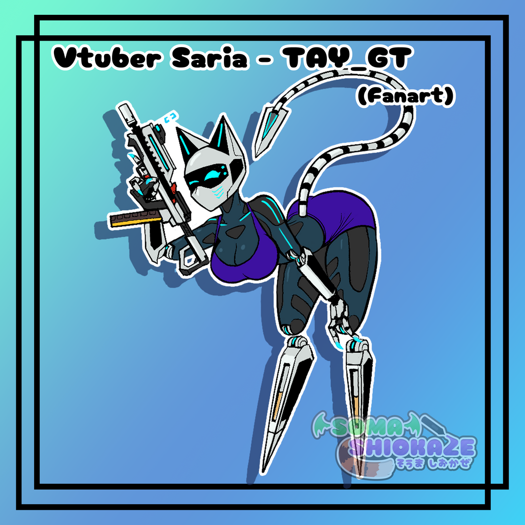 Vtuber Saria - TAY-GT Fanart Sticker Soma Shiokaze