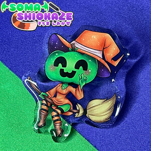 NEW Pumpkin Girls - Green Acrylic Pin Soma Shiokaze