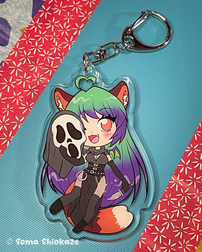 Vtuber Soma Ghost Halloween Keychain Soma Shiokaze