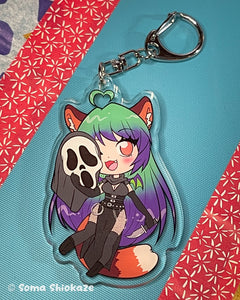 Vtuber Soma Ghost Halloween Keychain Soma Shiokaze