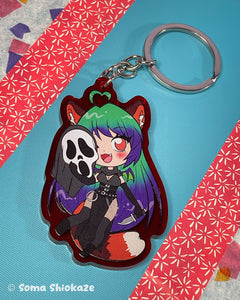 >LIMITED< Vtuber Soma Ghost Halloween Keychain - Red Soma Shiokaze