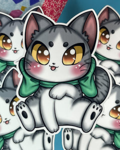 Grey Cat Sticker Soma Shiokaze