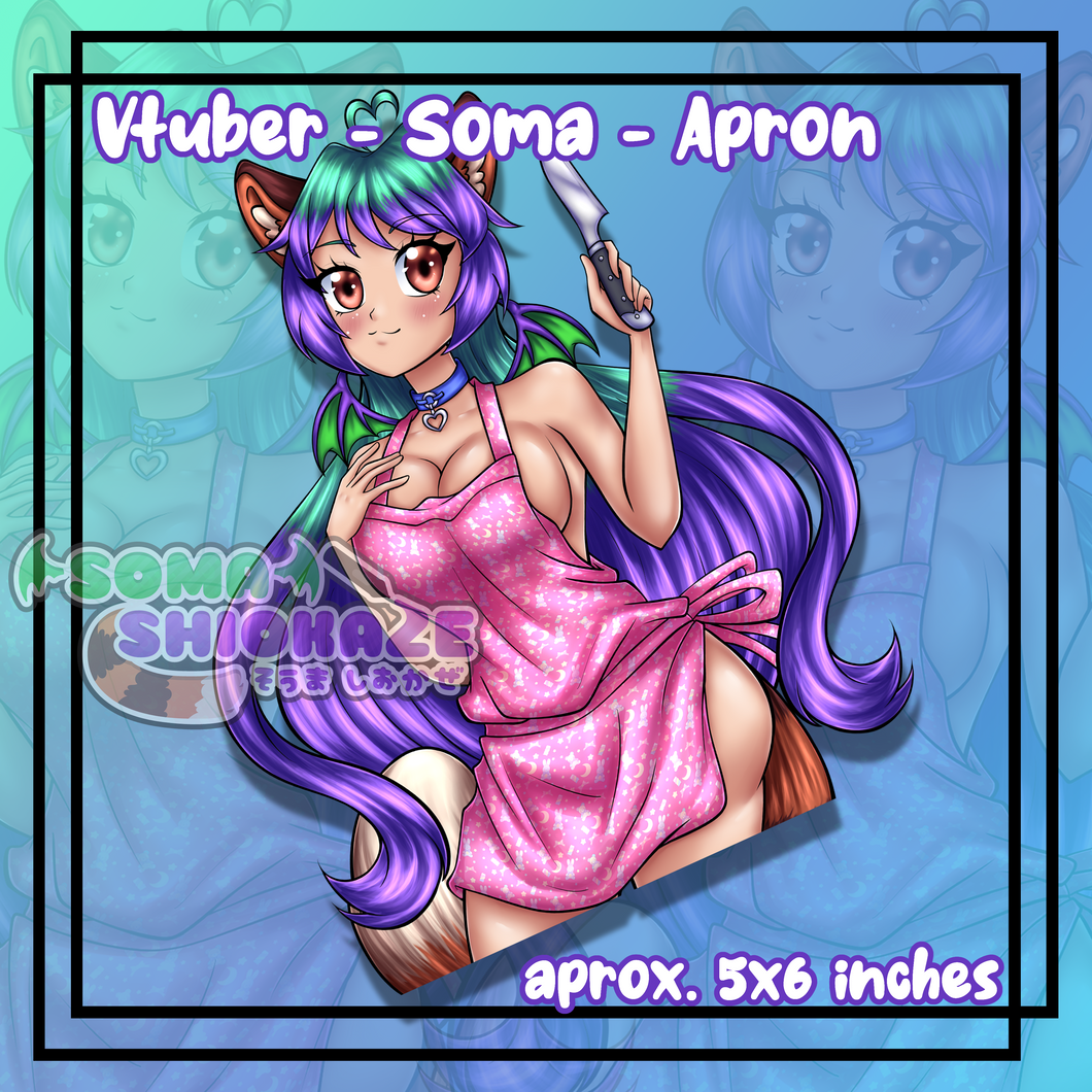 NEW Vtuber - Soma Apron Decal >PREORDER< Soma Shiokaze