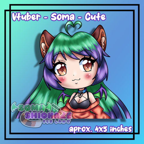 NEW Vtuber - Soma Cute OG Decal >PREORDER< Soma Shiokaze