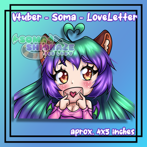 NEW - Vtuber Soma Love Letter Decal >PREORDER< Soma Shiokaze