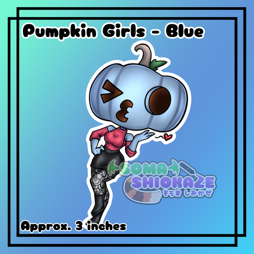 NEW Pumpkin Girls - Blue Sticker Soma Shiokaze