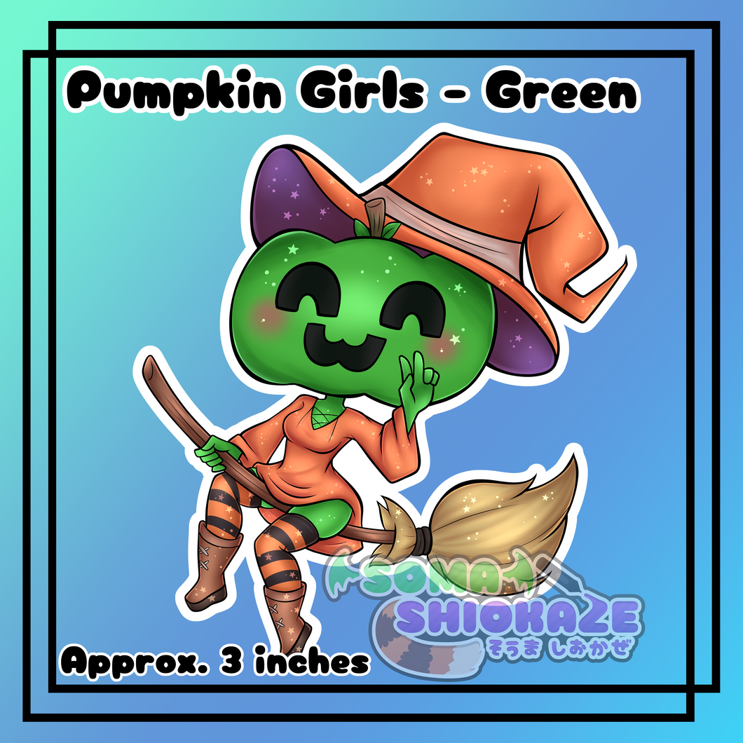 NEW Pumpkin Girls - Green Sticker Soma Shiokaze